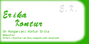 erika kontur business card